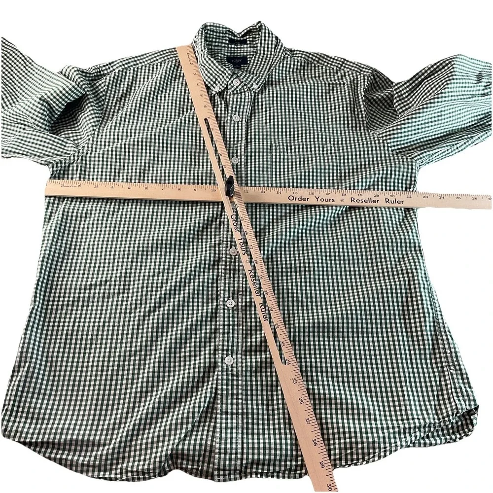 J Crew Performance Slim Untucked Check Button‎ Shirt Men's Medium Gingham
